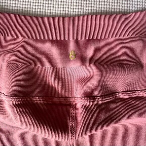 Spiritual Gangster Self Love Ribbed Laser Cut-Outs Leggings in Pink NWT - Picture 14 of 16